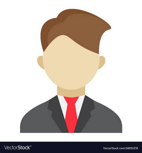 Businessman Flat Icon Business And Person Vector Image