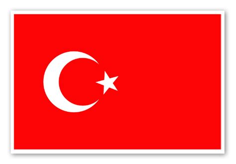 70cm lång flagga har infästning med öglor i ovan samt nederkant. Turkiets flagga - StickerApp