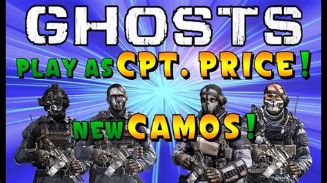 Cod Ghosts New Camos Play As Captain Price Extra Loadouts Inferno