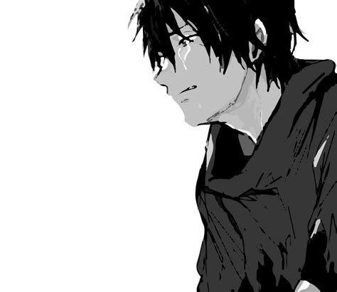 Black And White Sad Anime Boy Profile Pic Sad Anime Boy Wallpapers