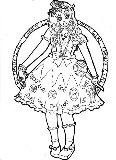 Candy Girl Lineart By Miss Chili On Deviantart