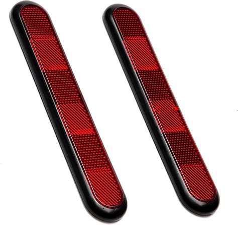 Zhhxyanh 2pcs Car Reflector Stickers Red Car Rear Bumper