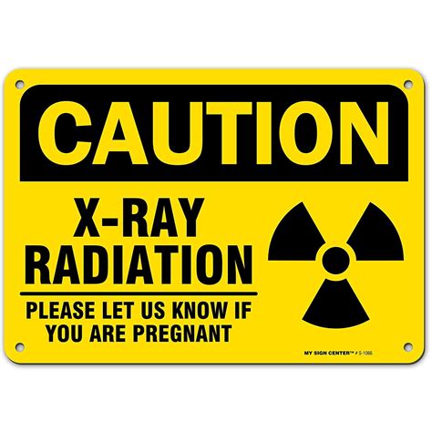 Caution X Ray Radiation Sign Please Inform If Pregnant Made Out Of