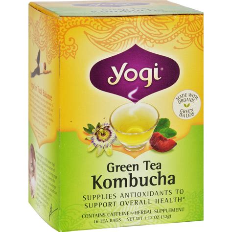 There is a common statement made that green tea contains half the caffeine of black tea. Yogi Tea Green Tea Kombucha - Contains Caffeine - 16 Tea ...
