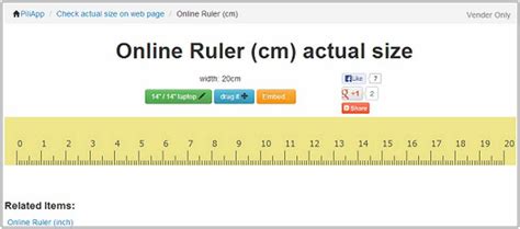 Online Millimeter Ruler