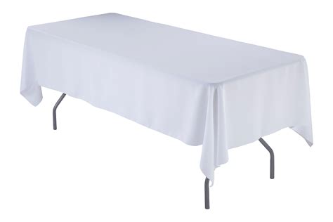 60 x 102 inch rectangular white tablecloth polyester zhen linen