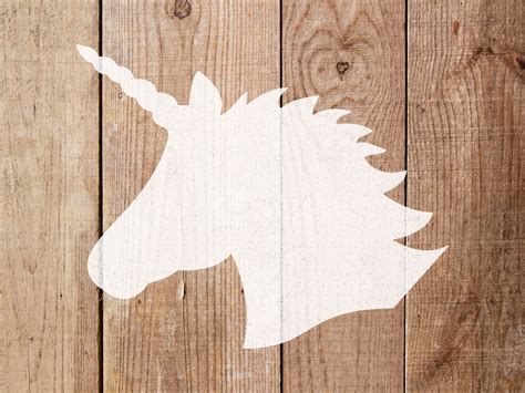 Unicorn Head Stencil Art And Wall Stencil Stencil Giant