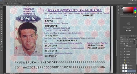 Usa Passport Psd Template Blankhack