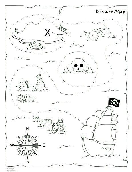 Pirate Treasure Map Printable Worksheets Worksheets Master