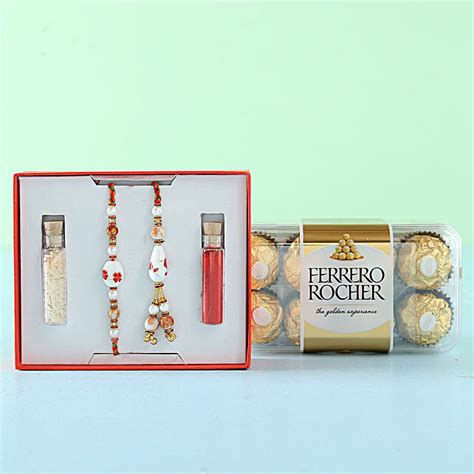 Buy Send Bhaiya Bhabhi Rakhi Set Ferrero Rocher Online Fnp