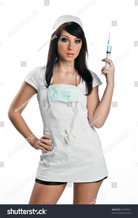 Sexy Nurse Uniform Injection Stock Photo Hot Sex Picture