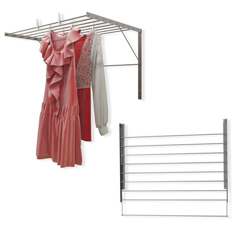 Easily Adjustable Folding Design Stainless Steel Wall Mount Clothes