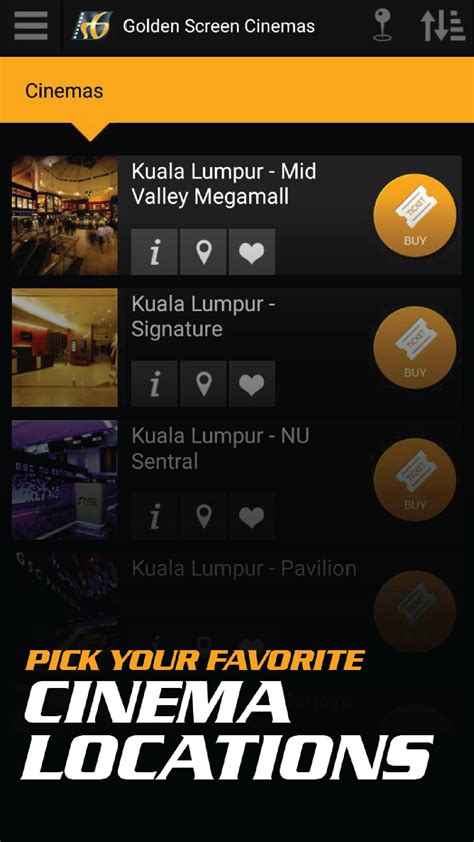 • check gsc showtimes like batman scanning gotham from the rooftops! Golden Screen Cinemas for Android - APK Download