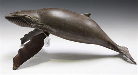 An Early 20th Century Painted And Carved Wooden Model Of A Humpback