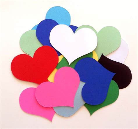 25 Pack Heart Paper Cut Out Paper Heart Paper Heart Etsy