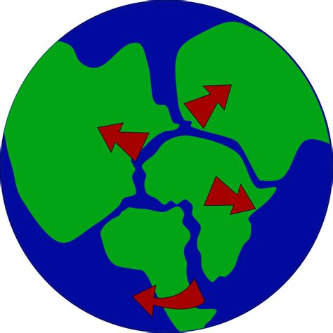 Onlinelabels Clip Art Earth With Continents Breaking Up