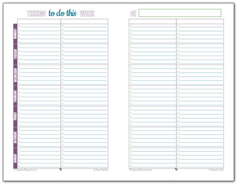 Half Size Free Printable Weekly To Do List Keep Track Of Your Most