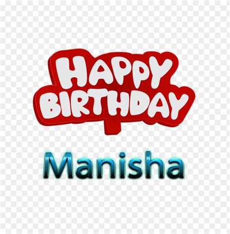Manisha Happy Birthday Name Png PNG Image With No Background Image ID TOPpng