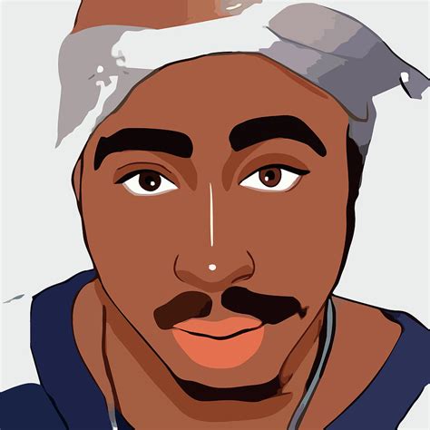 Tupac Shakur Cartoon Portrait 1 Digital Art By Ahmad Nusyirwan Fine