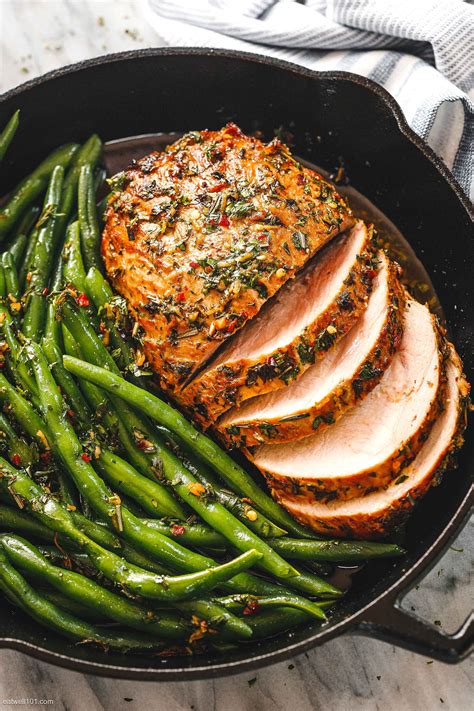 Any variety of dried beans; Roasted Pork Loin with Green Beans in 2021 | Pork loin ...