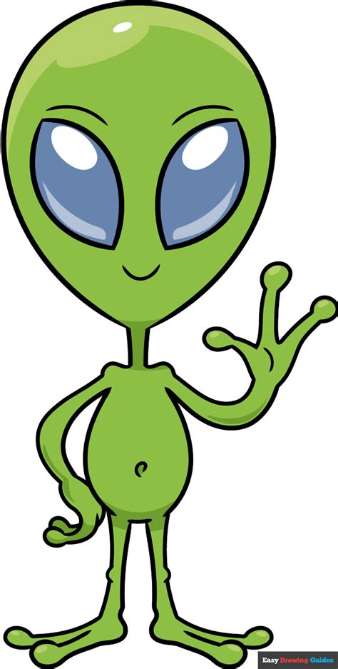 How To Draw An Easy Cartoon Alien Really Easy Drawing Tutorial