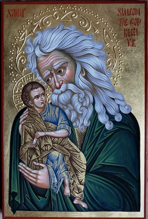Saint Simeon The God Receiver Icon Iconography Simeon The God