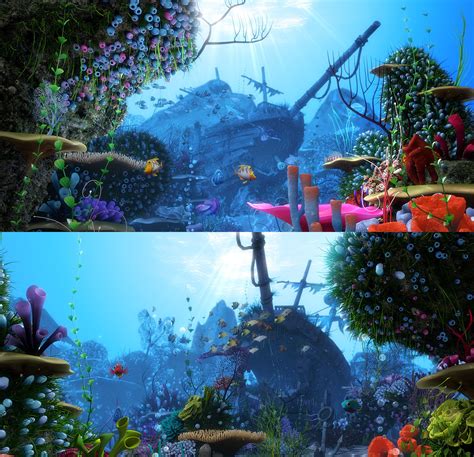 Cartoon Underwater Scene Rigged Animated 3d Model Animated Rigged
