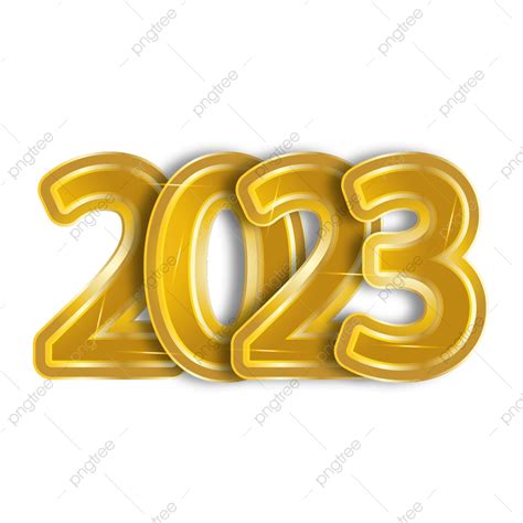 2023 Text With Golden 2023 2023 Text Happy New Year 2023 Png And Free