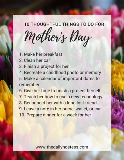 10 Thoughtful Mothers Day Ideas Better Than A T The Daily Hostess