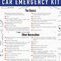Car Emergency Kit List Winter