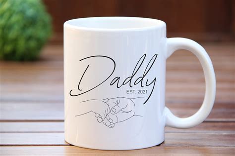 Daddy Mug Fathers Day Mug New Dad Mug Daddy Est Etsy