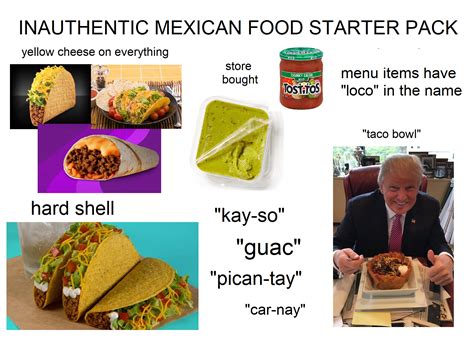 Inauthentic Mexican Food Starter Pack Starterpacks