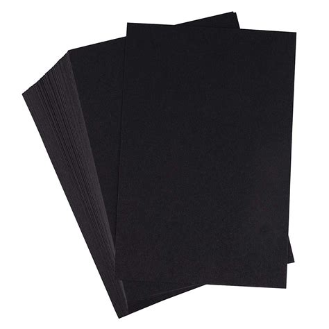 Black Cardstock 200 Pack 4x6 Heavyweight Smooth Cardstock 80lb
