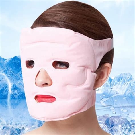 Cold Gel Face Mask Ice Compress Blue Full Face Cooling Mask Anti