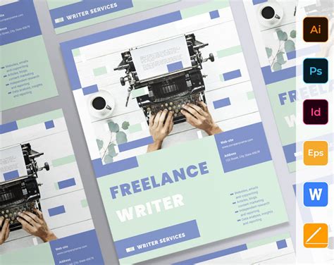 Freelance Writer Poster Template Instant Download Editable Etsy Uk