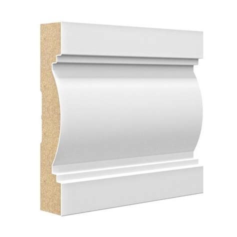 Astragal moulding profiles (65) back band moulding profiles (98) bar rails (3) base cap & panel mouldings (489) beads quirks (10) beads, quirks (4) inclined (15) Metrie 4-in x 12-ft Primed MDF Chair Rail Moulding in the ...