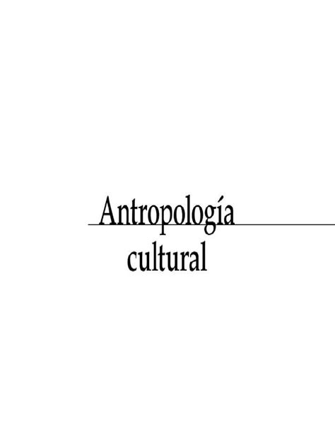 Antropologia Cultural Pdf