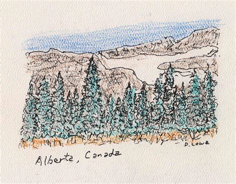 A Scene In Alberta Canada Drawing By Danny Lowe Pixels