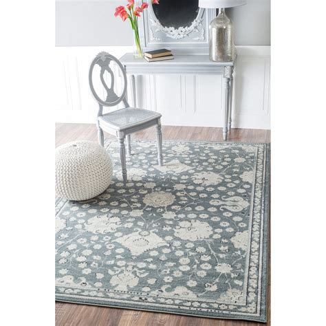 Shop Nuloom Traditional Abstract Floral Blue Rug 710 X 11 Free