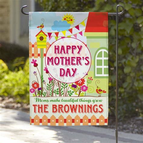 Happy Mothers Days Custom Garden Flag Happy Mothers Day Mom Mother Day Ts Personalized