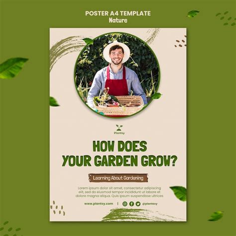 Free Psd Grow Garden Poster Template