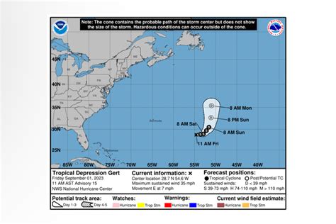 the daily herald gert could become a tropical storm again today after 11 days
