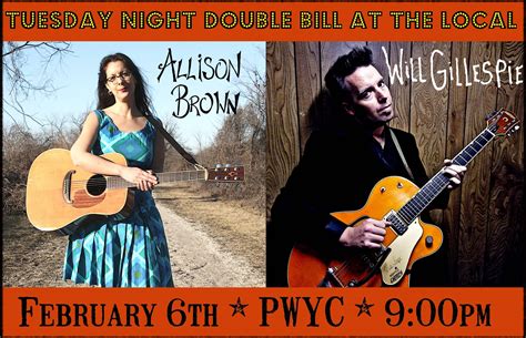 Allison Brown And Will Gillespie At The Local