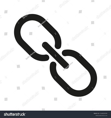 Chain Link Icon Hyperlink Chain Symbol Stock Vector Royalty Free