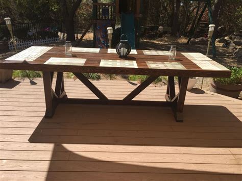 Diy Large Outdoor Dining Table Seats 10 12 Outdoor Wood Table Rustic