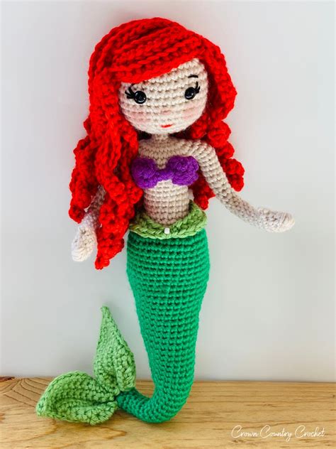 Pdf Crochet Pattern Mermaid Doll Crochet Pattern Amigurumi