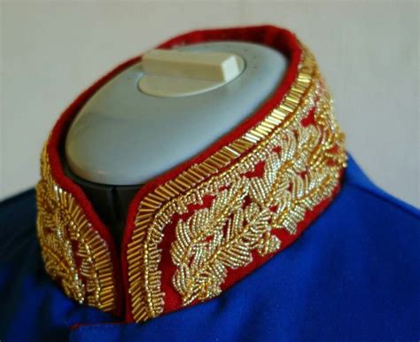Military Uniform Repro Bead Decorated Collar By Phantasma And Helena