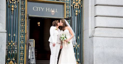 Same Sex San Francisco City Hall Wedding Popsugar Love And Sex