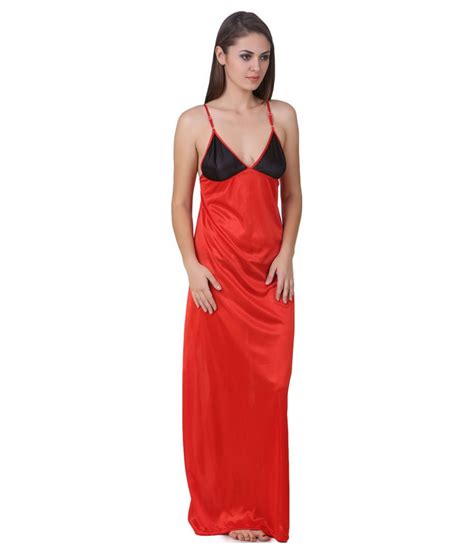Buy Masha Satin Nightsuit Sets Red Online At Best Prices In India Snapdeal