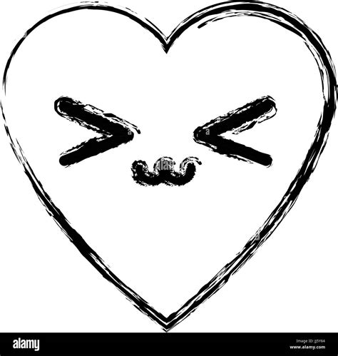 kawaii heart love romance passion adorable symbol stock vector image and art alamy